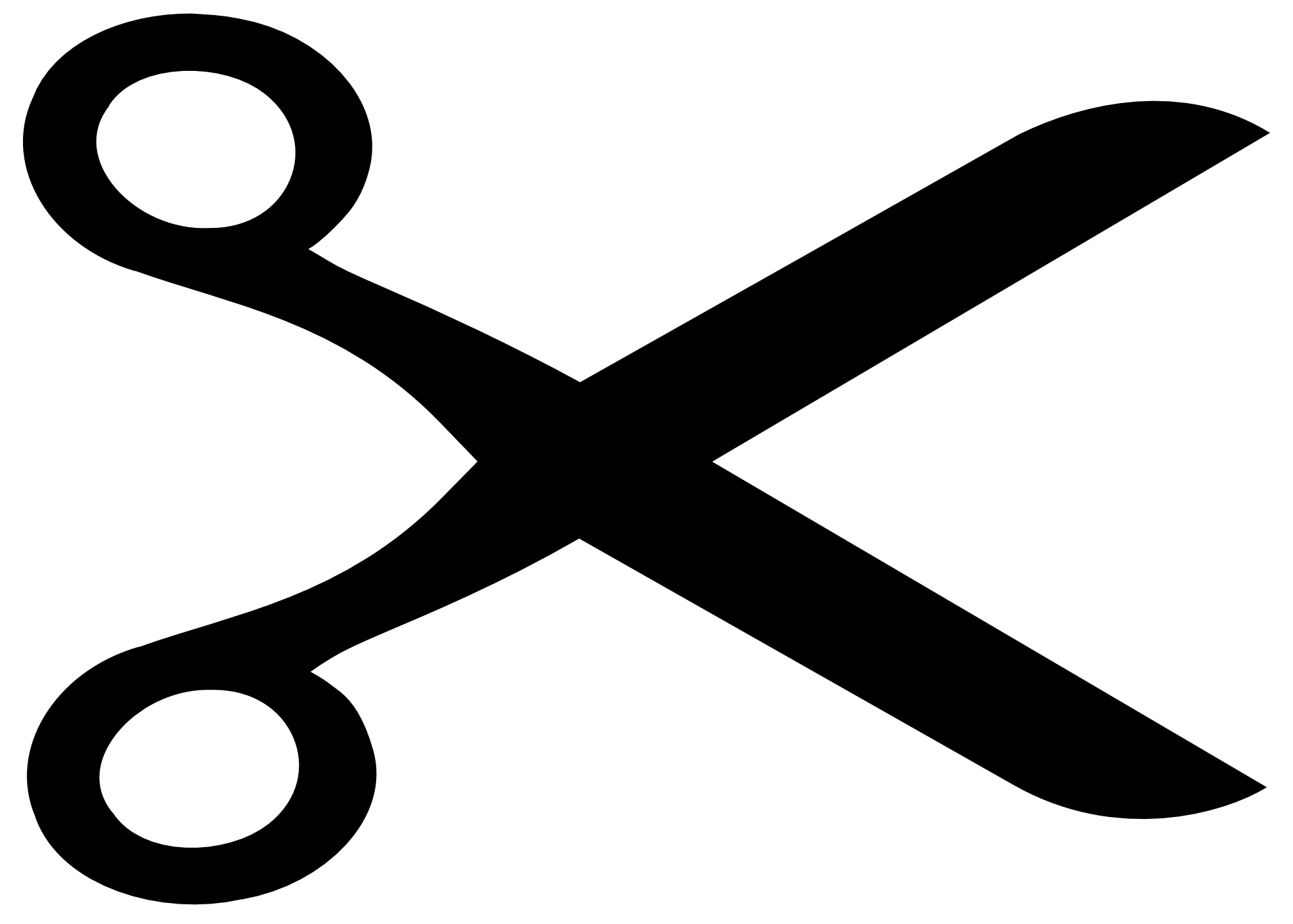Scissors Cutting Through a Dotted Line to Separate Sections